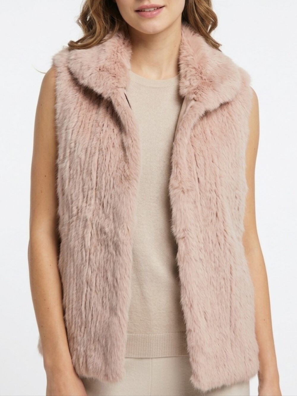 Bagatelle Rabbit Fur Vest XS Quiet Luxury Soft Girl Real Fur